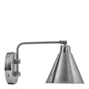 Game vägglampa 30x18 cm borstad silverfinish