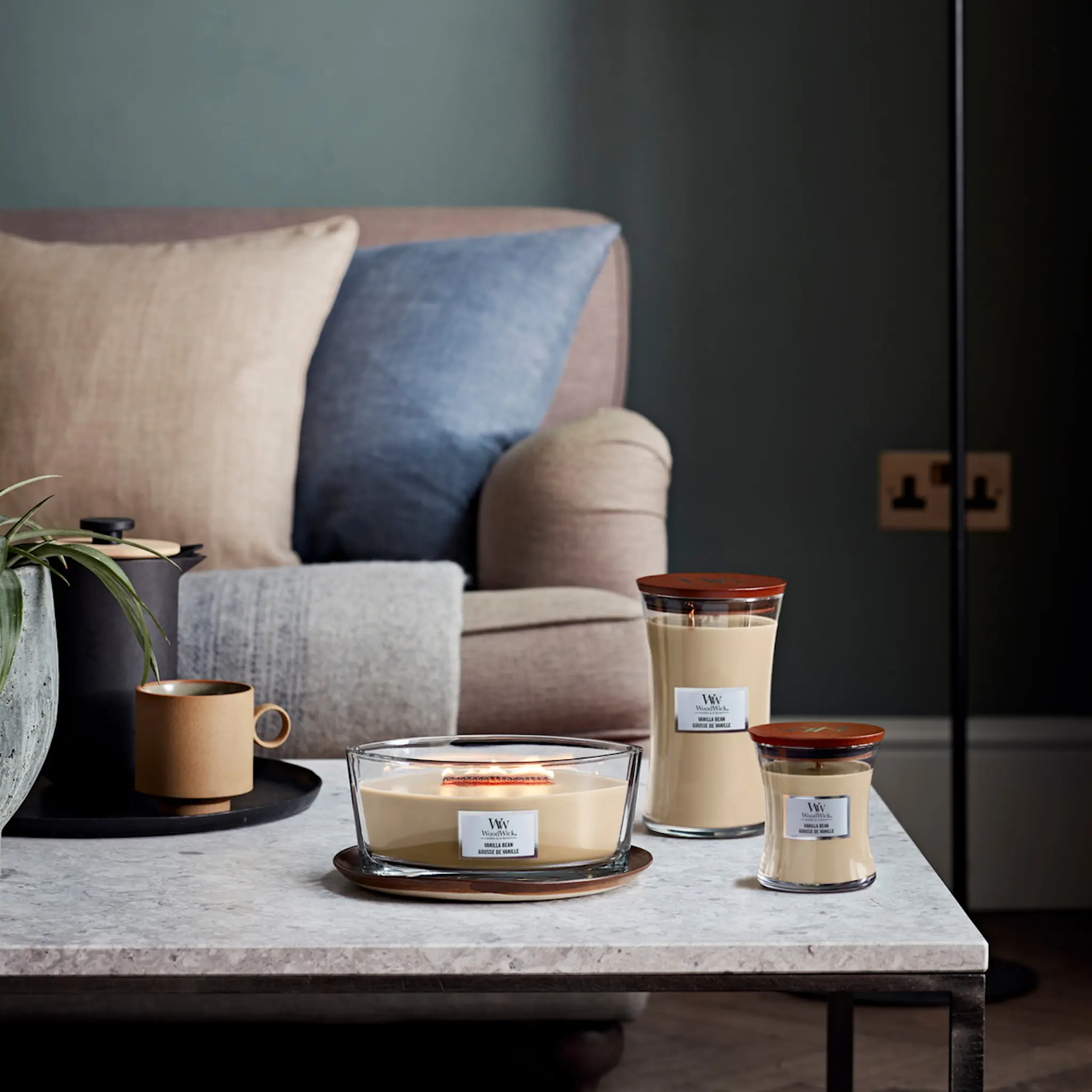 WoodWick Ellipse doftljus vanilla bean