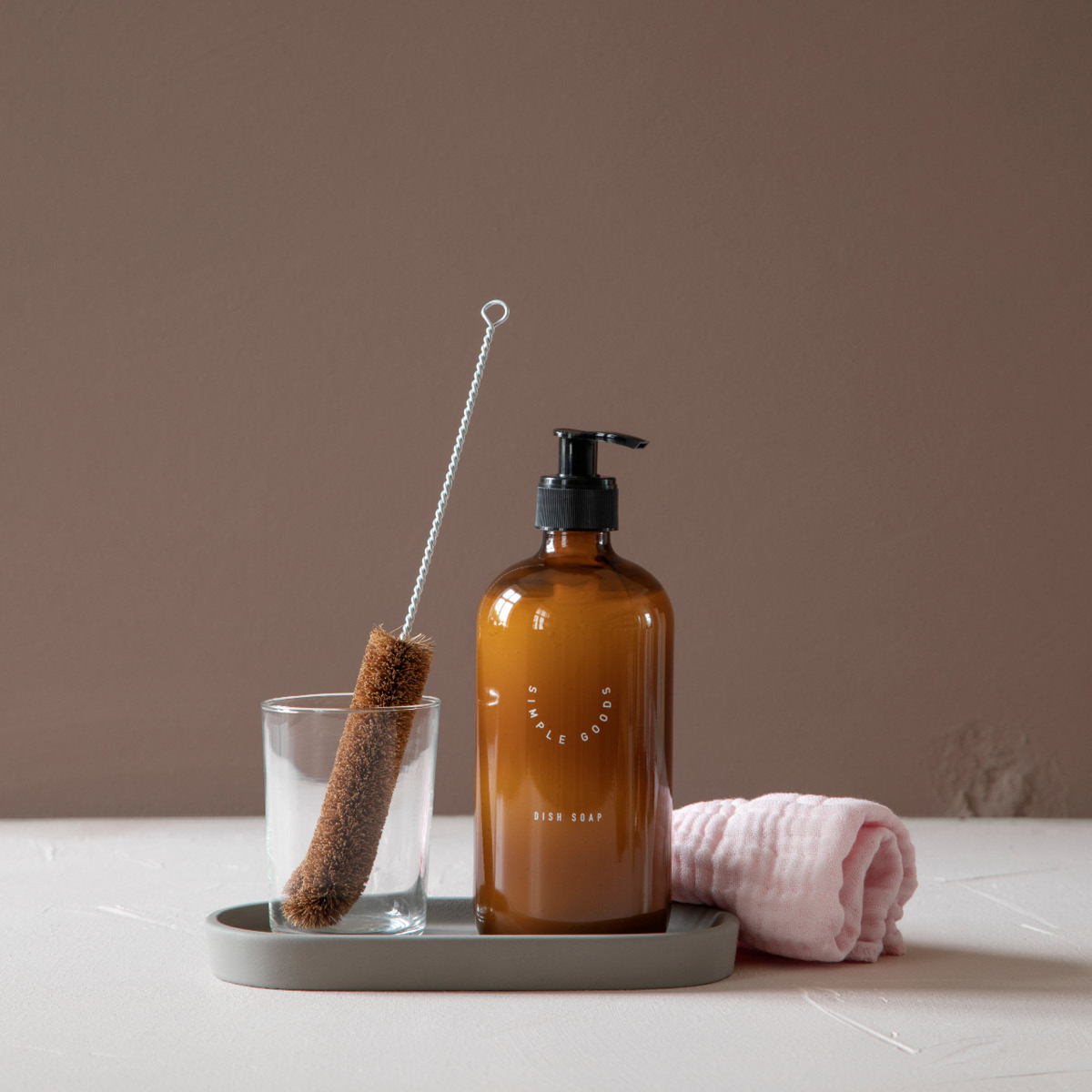 Simple Goods Coco flaskrengörare medium brun