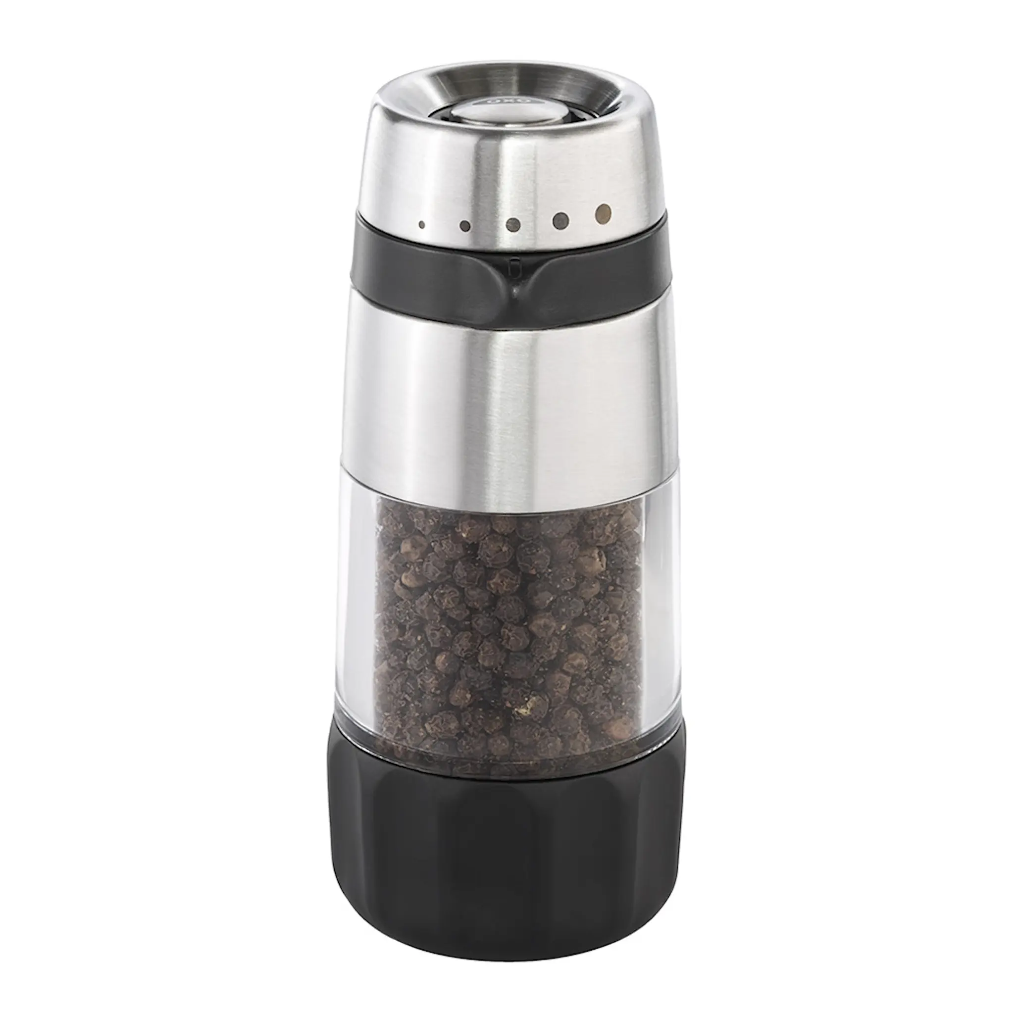 Oxo Pepparkvarn spillfri 14 cm stål/svart