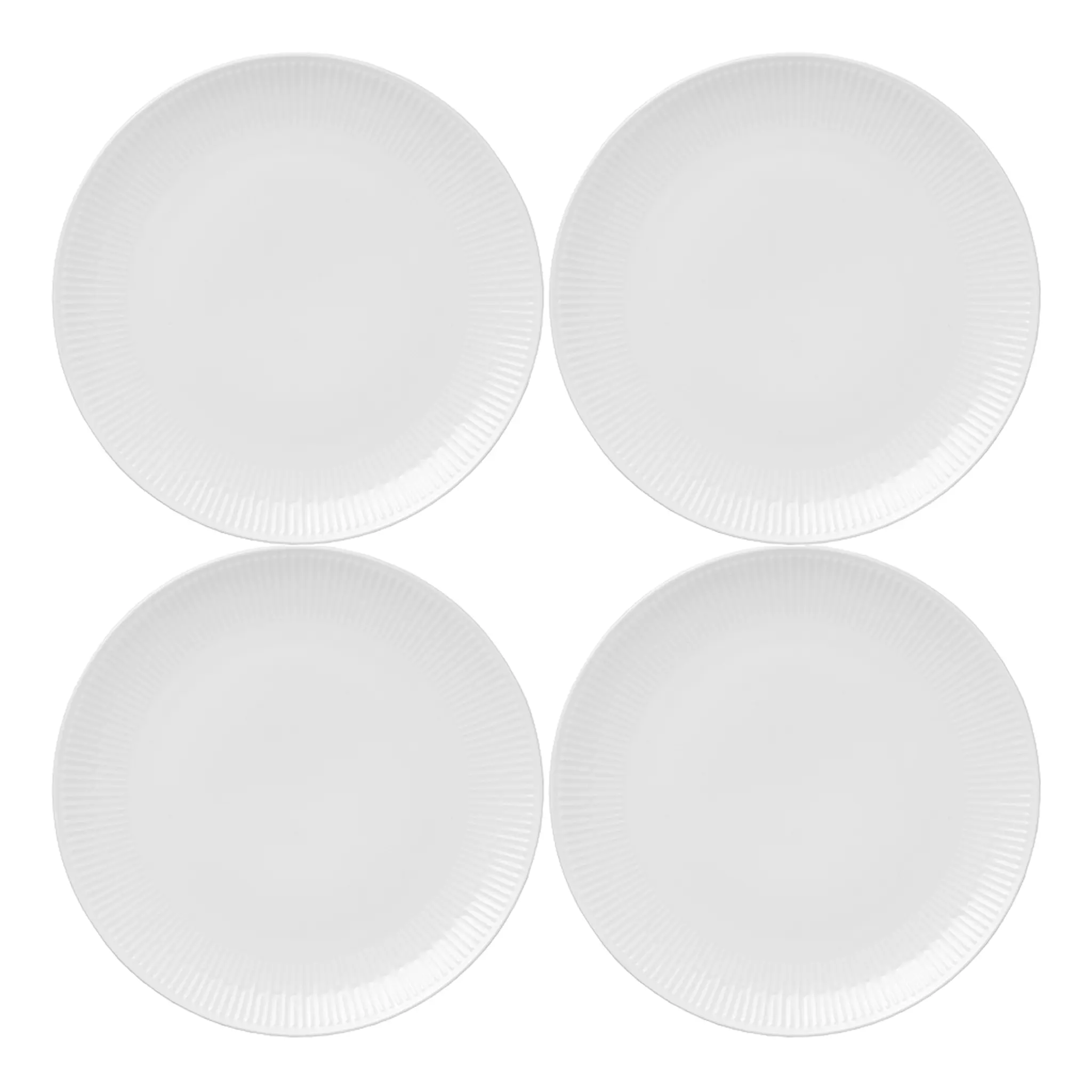 Aida Relief Tallrik 27 cm 4-pack Vit