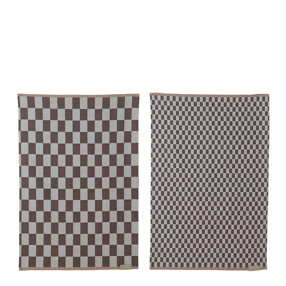Mette Ditmer Mini-Max kjøkkenhåndkle 70x50 cm 2 stk brun