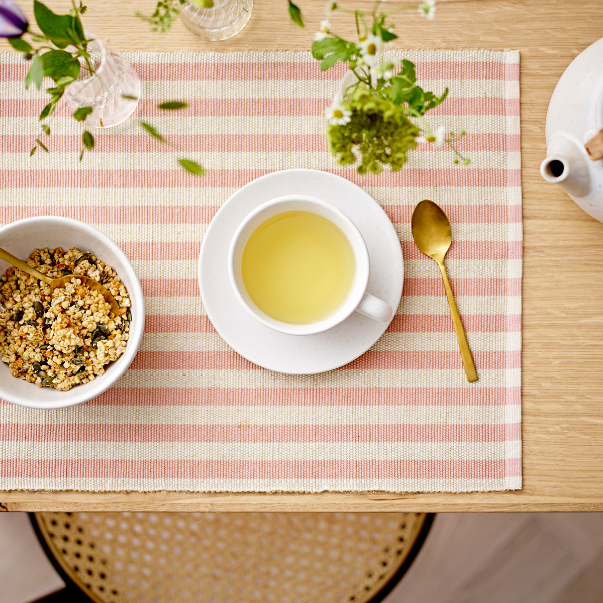 Södahl Statement Stripe Bordstablett 33x48cm 2-pack Rosa