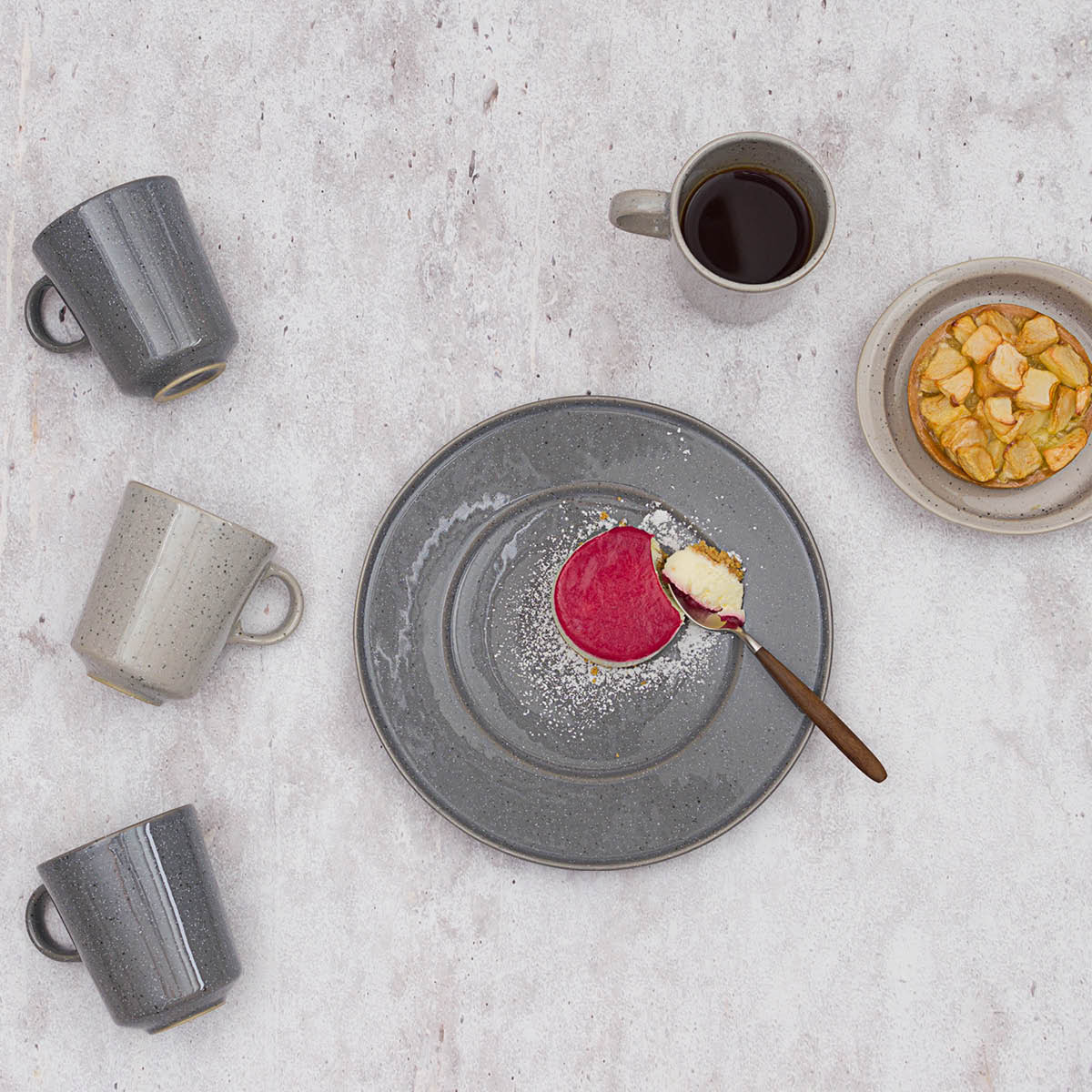 Modern House Granite White Muki 25 cl Vaaleanharmaa