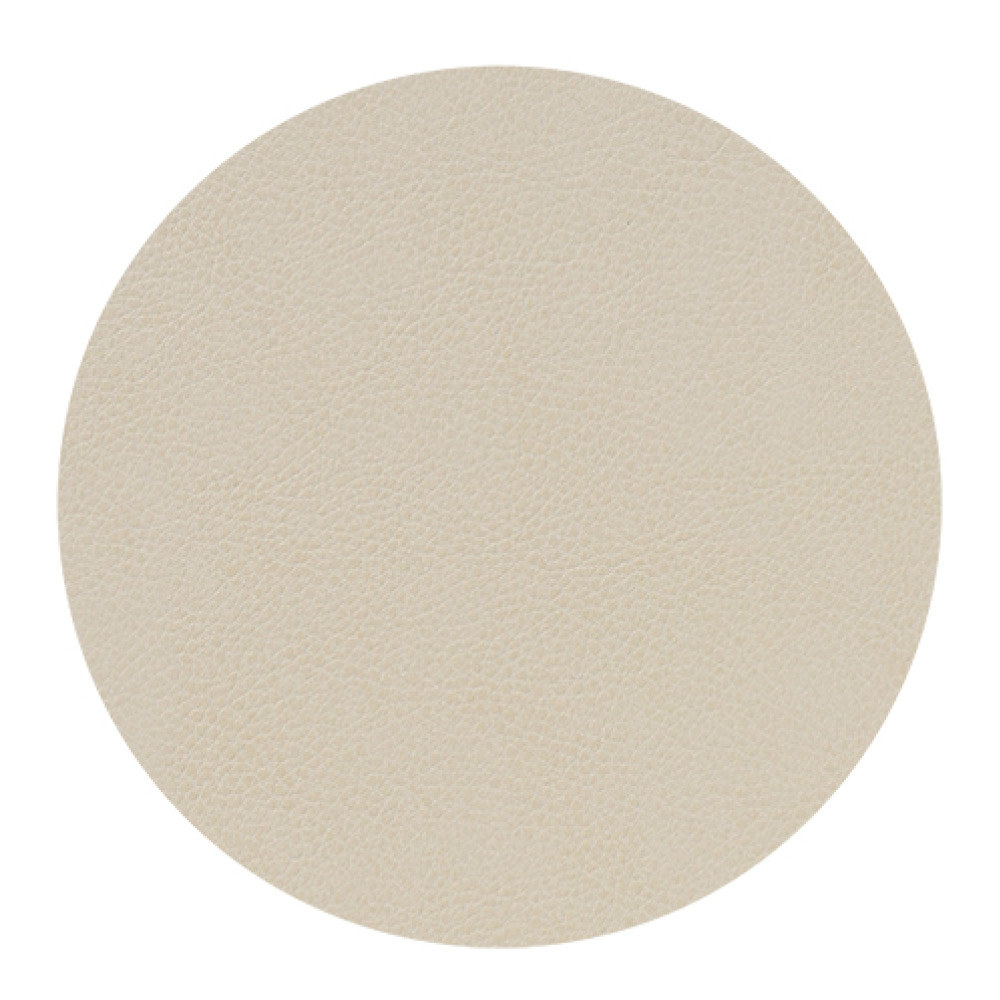 LIND DNA Leather Serene Circle Glasunderlägg 10 cm Cream