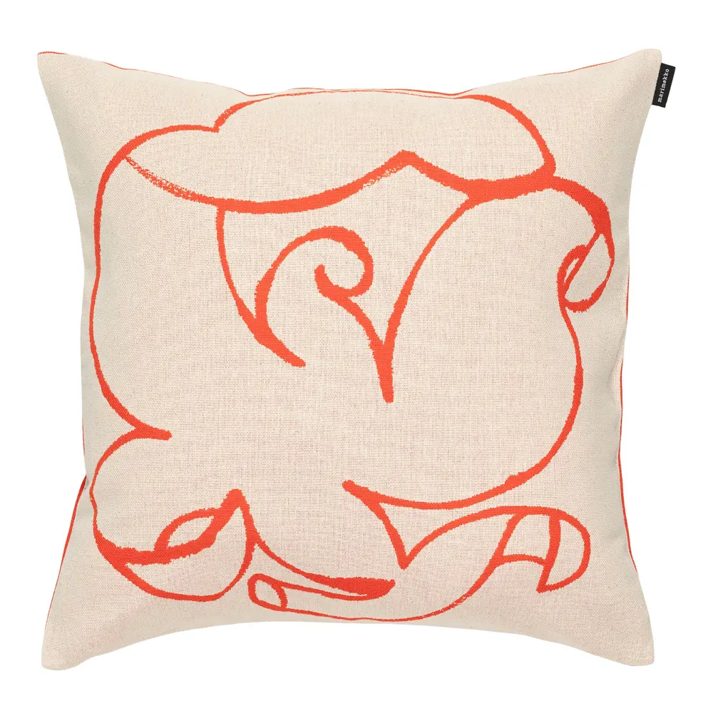 Pistilla Tyynynpäällinen 46x46 cm Valkoinen/Oranssi