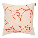 Pistilla kuddfodral 46x46 cm vit/tomatröd