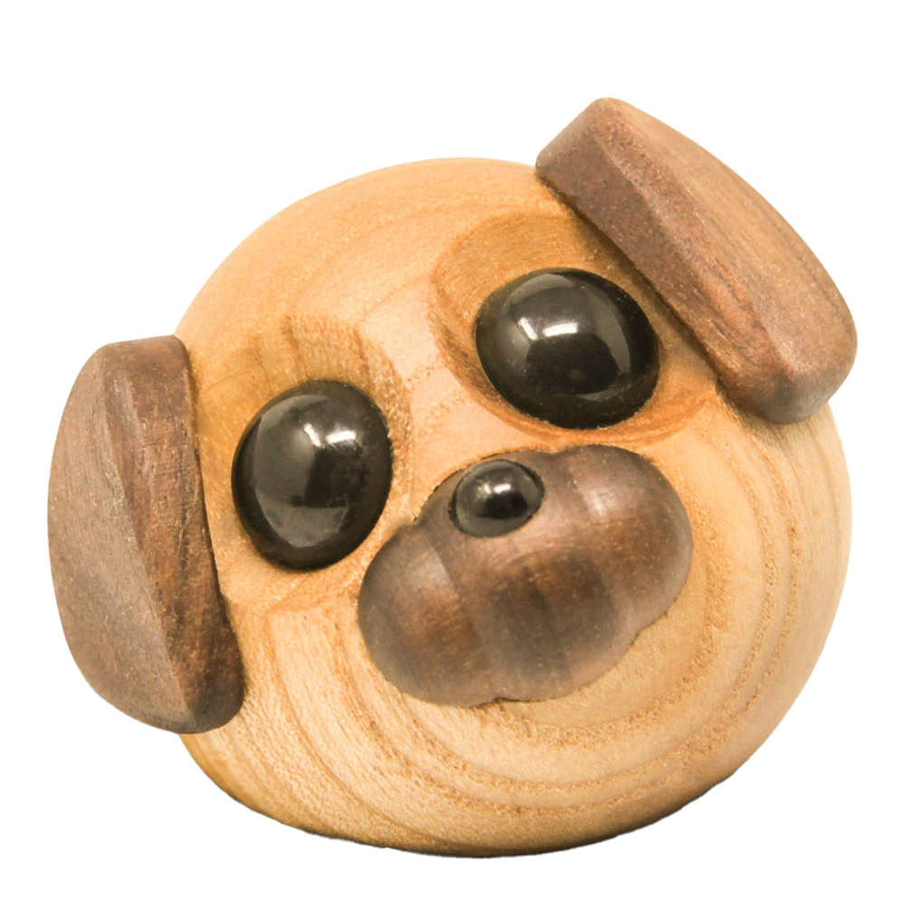 FableWood Puufiguuri Koira Molly 5 cm Saarni/Pähkinä