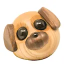 Molly hund träfigur 5 cm ask/valnöt