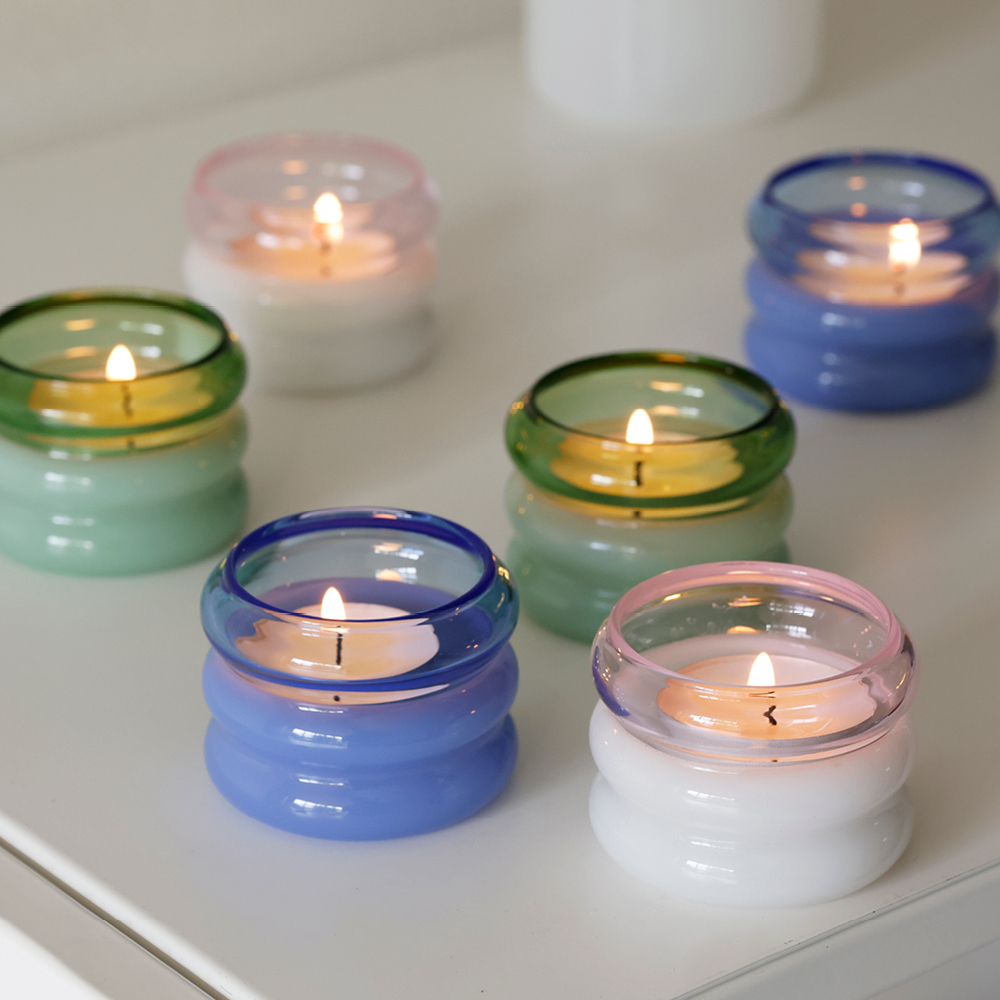 Design Letters Bubble. Kynttilälyhty 5,6 cm 2 kpl Green/Milky green