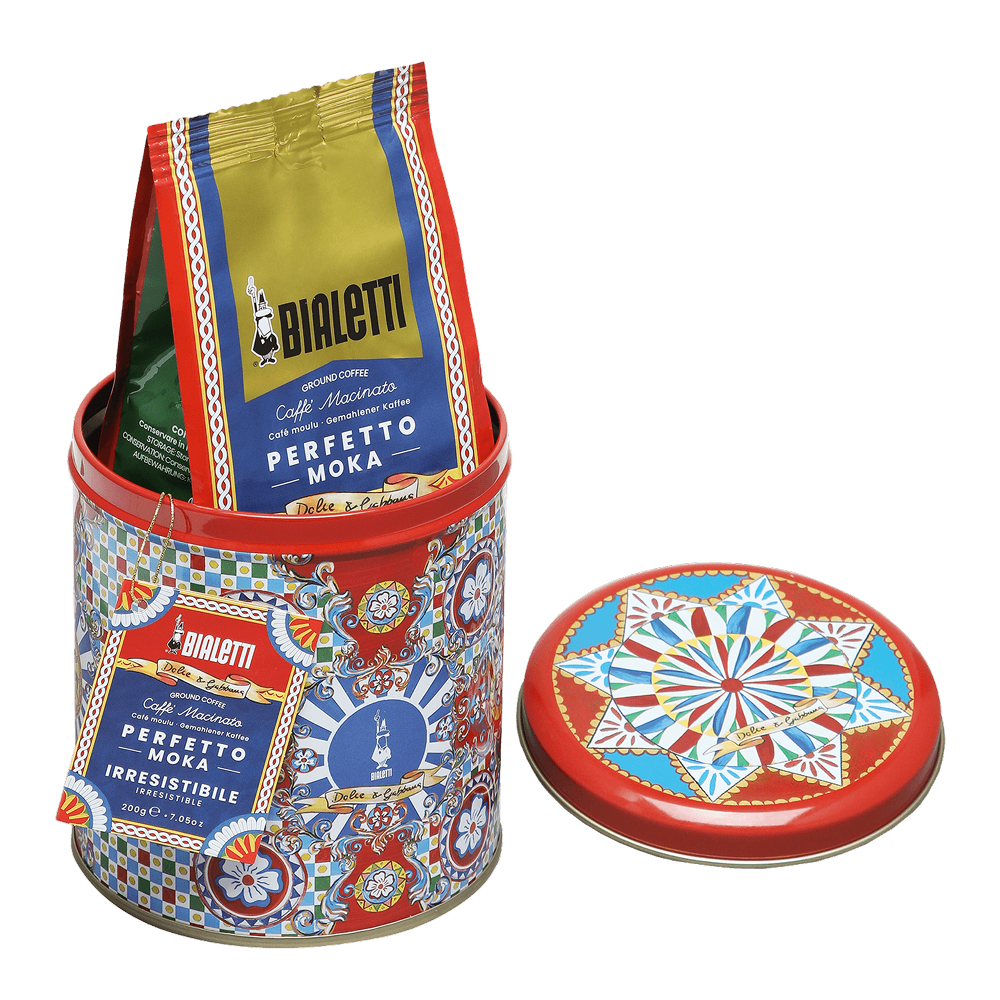 Bialetti Kaffeboks med kaffe 200g Dolce & Gabbana rød