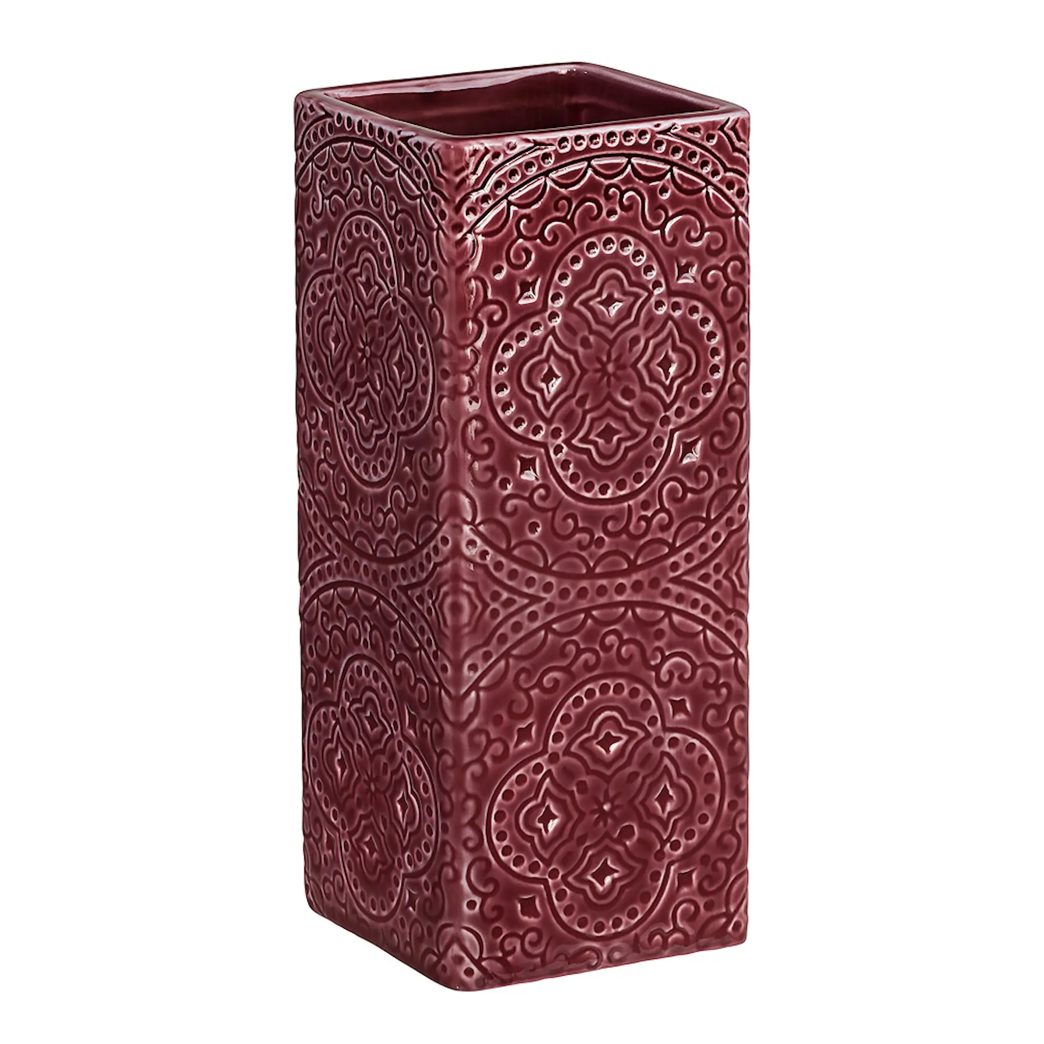 Cultdesign Kub Orient diskborsthållare 15 cm vinröd