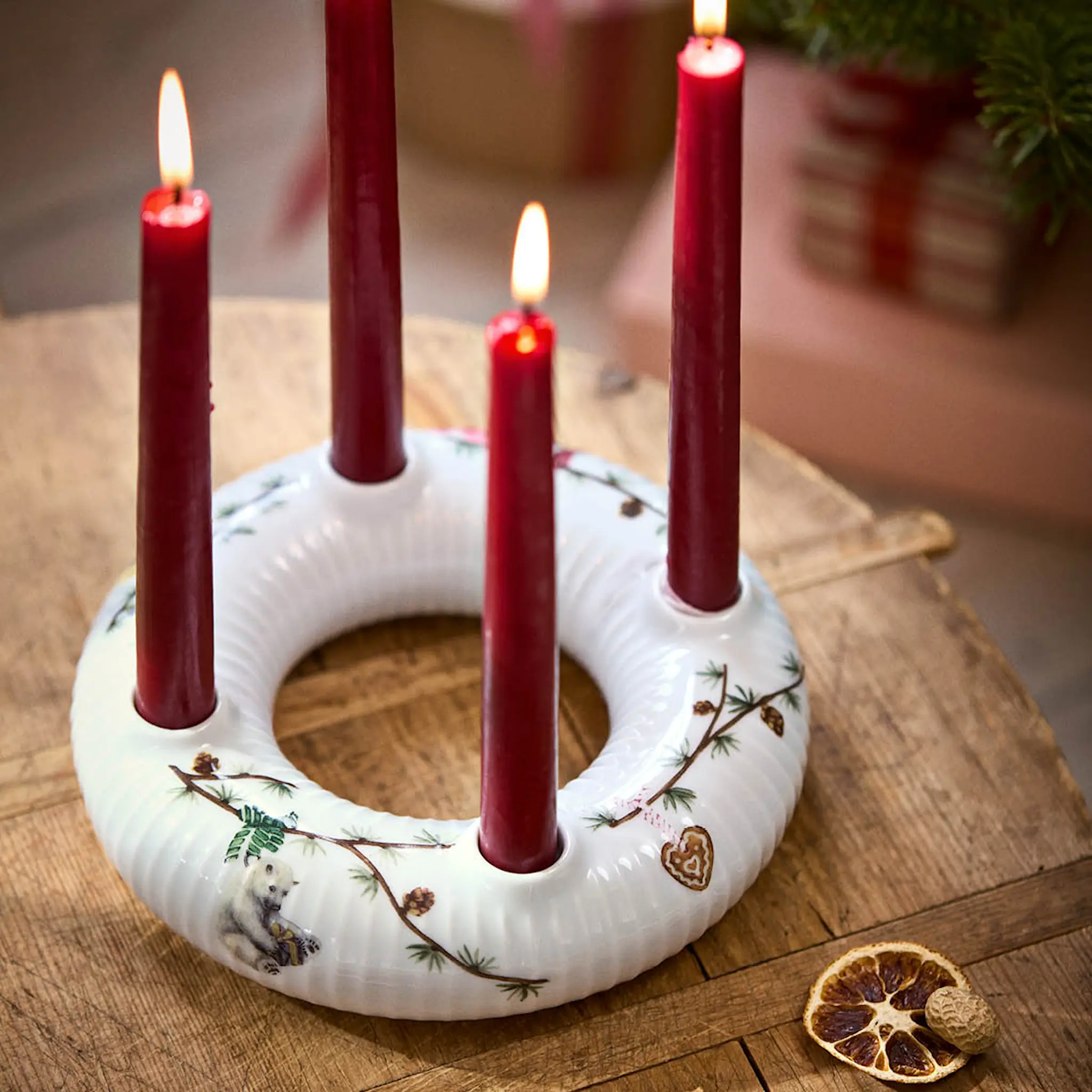 Kähler Hammershøi Christmas adventtikynttilänjalka 21,5 cm valkoinen