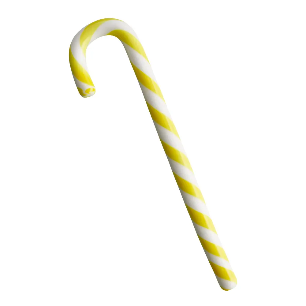 Polka Joulukoriste lasi 17 cm Valkoinen/Keltainen