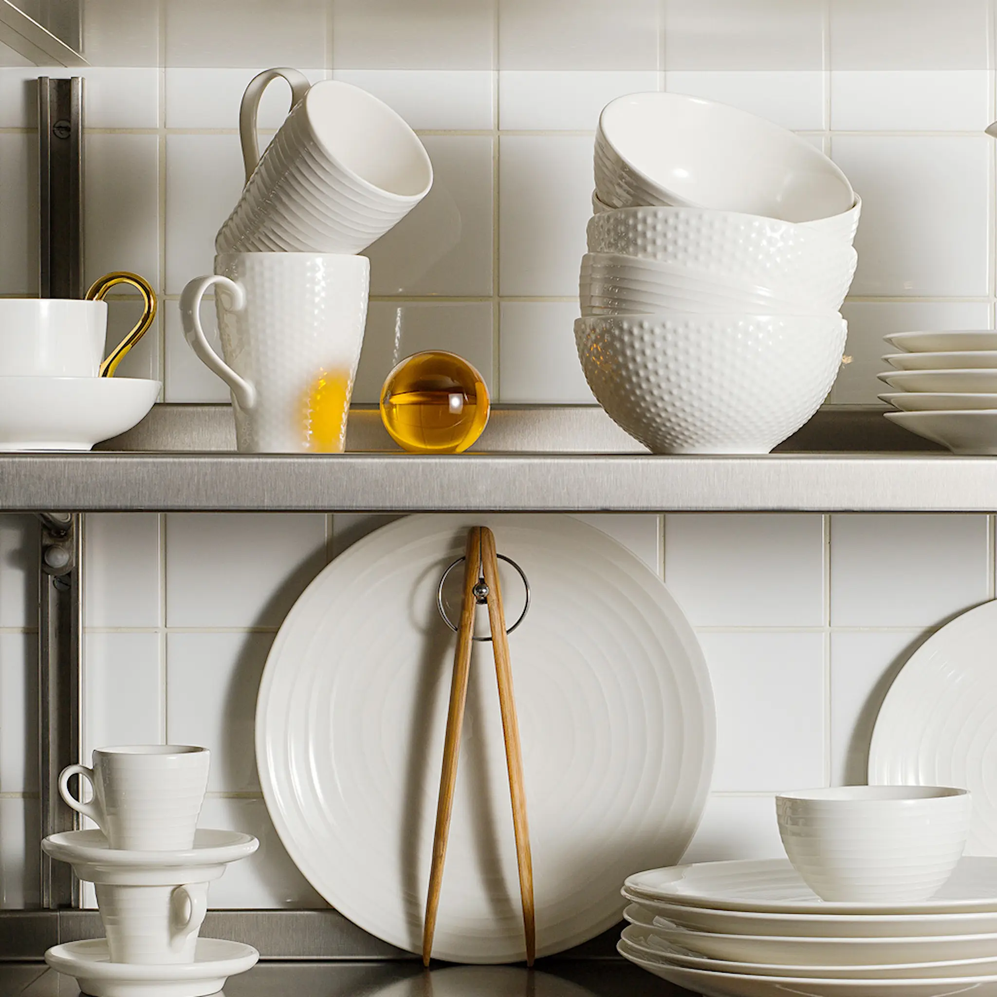 Design House Stockholm Blond Mugg 30 cl stripe Vit