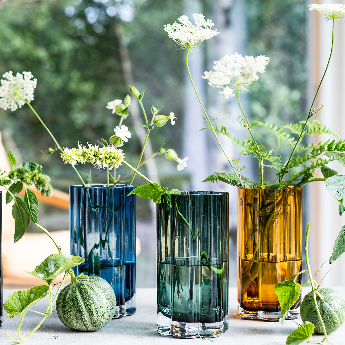 Cultdesign Hanami glasvas 9x18 cm jadegrön