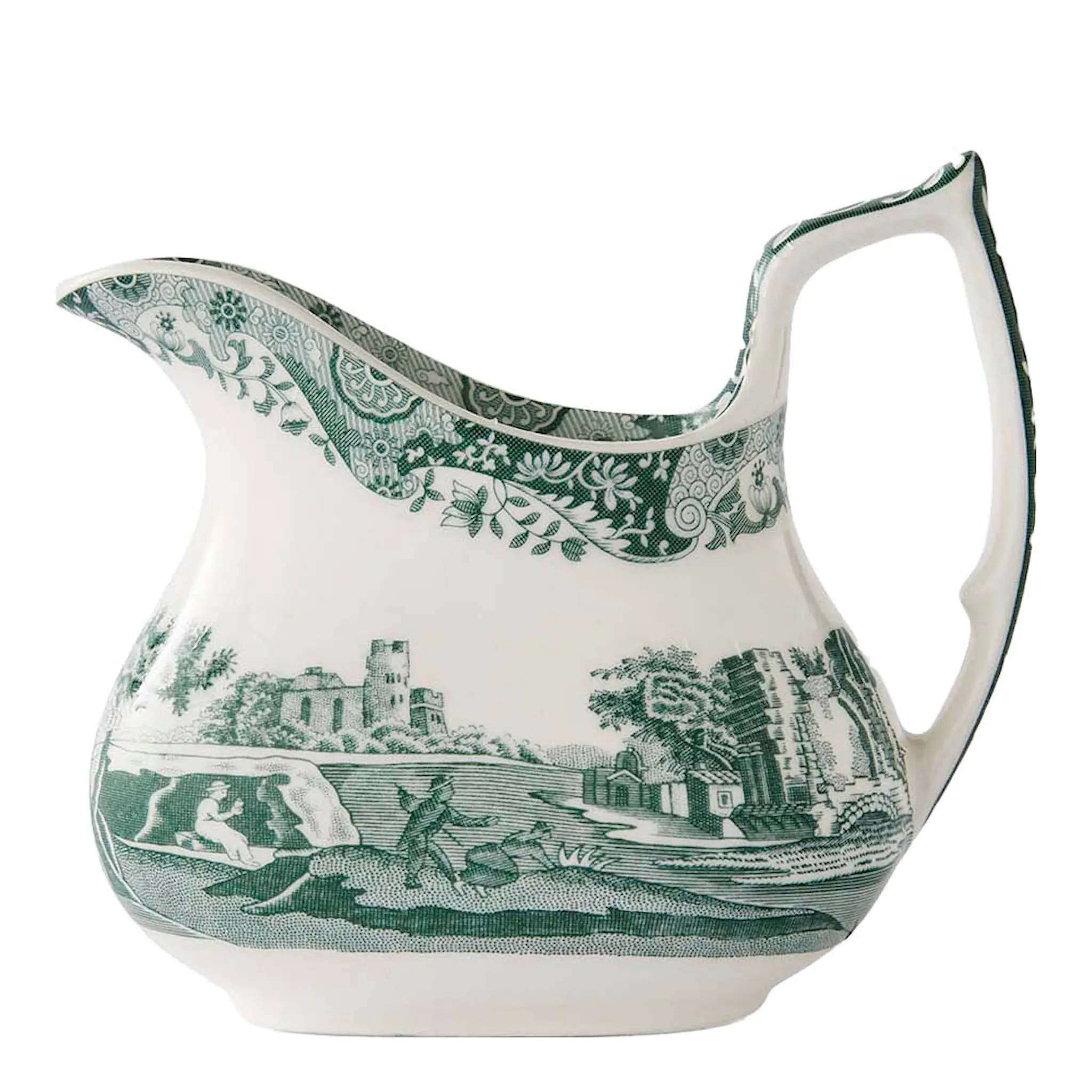 Spode Heritage Green Italian gräddkanna 22 cl grön/vit