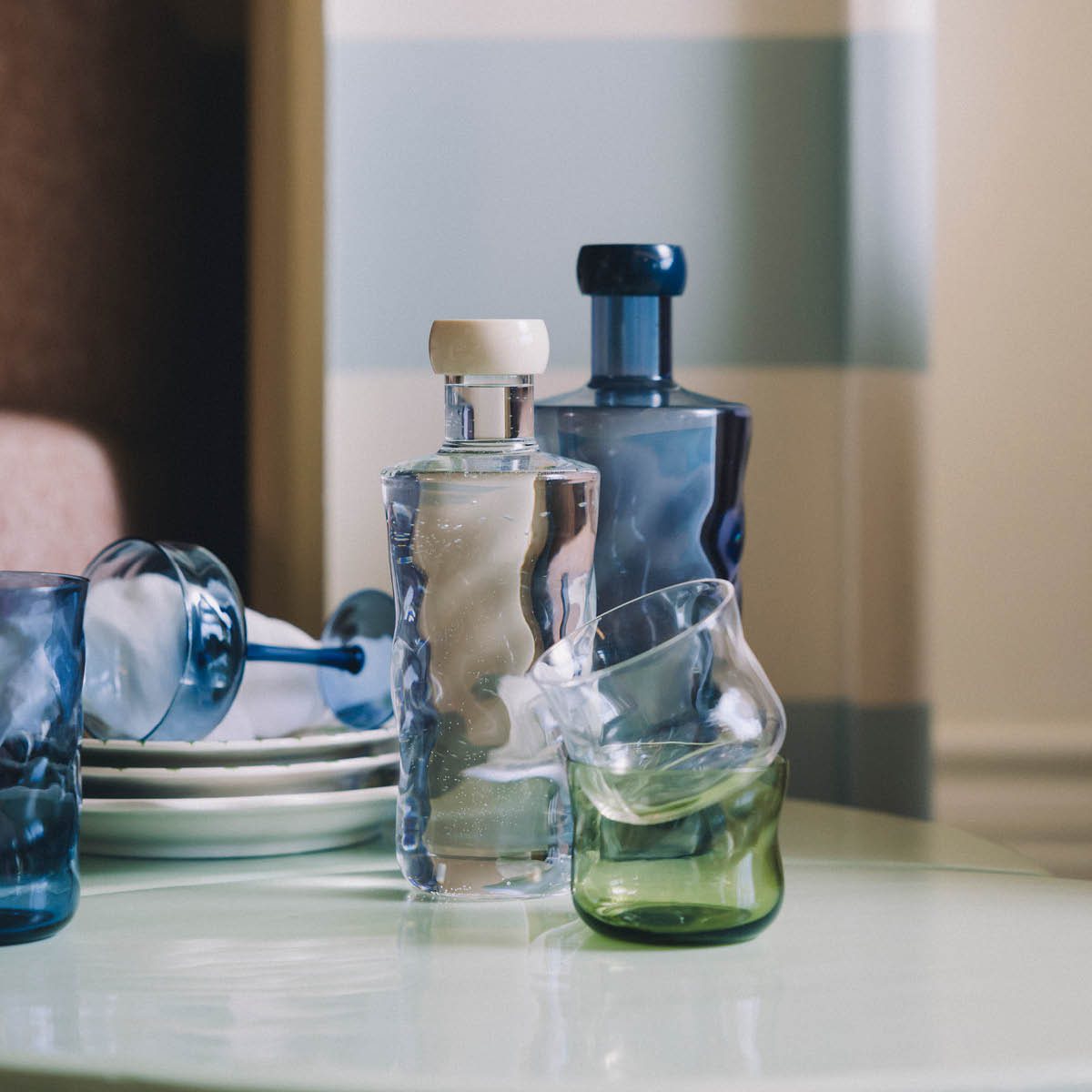 Paveau Swirl tumbler glass small 24 cl 2 stk Mist