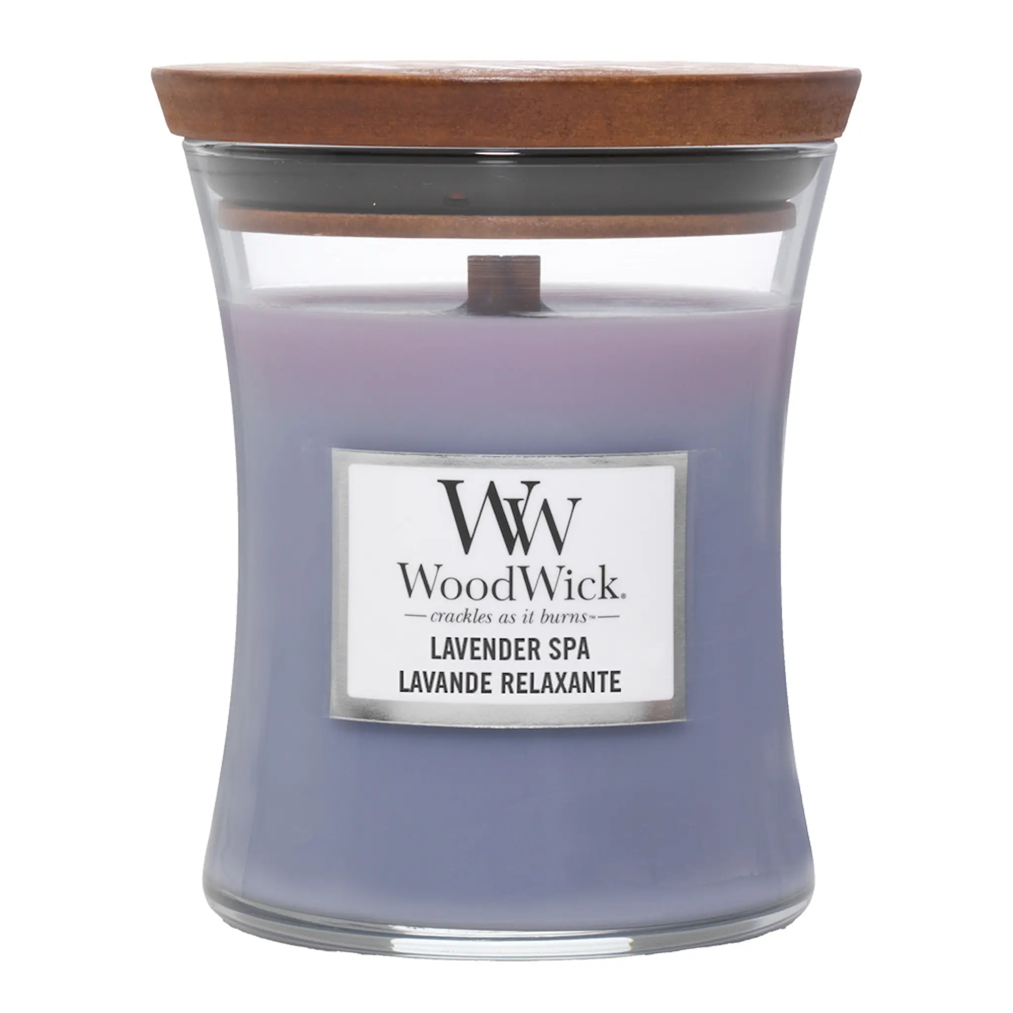 WoodWick Hourglass doftljus medium lavender spa