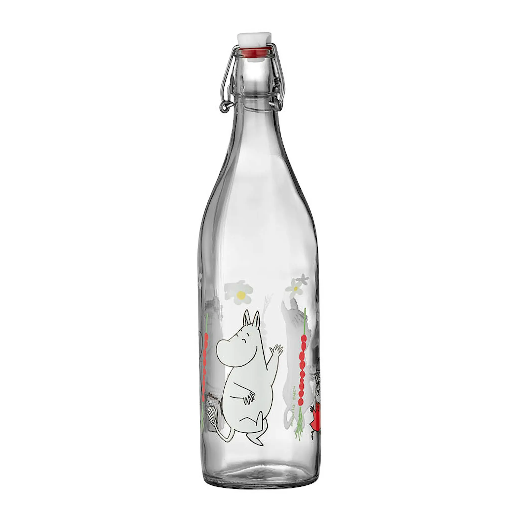 Muurla Mumin glasflaska Smultron 1 L