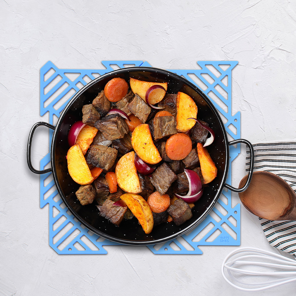 Happy Sinks Happy Sinks Rullattava astiankuivausteline 46x32cm Sininen