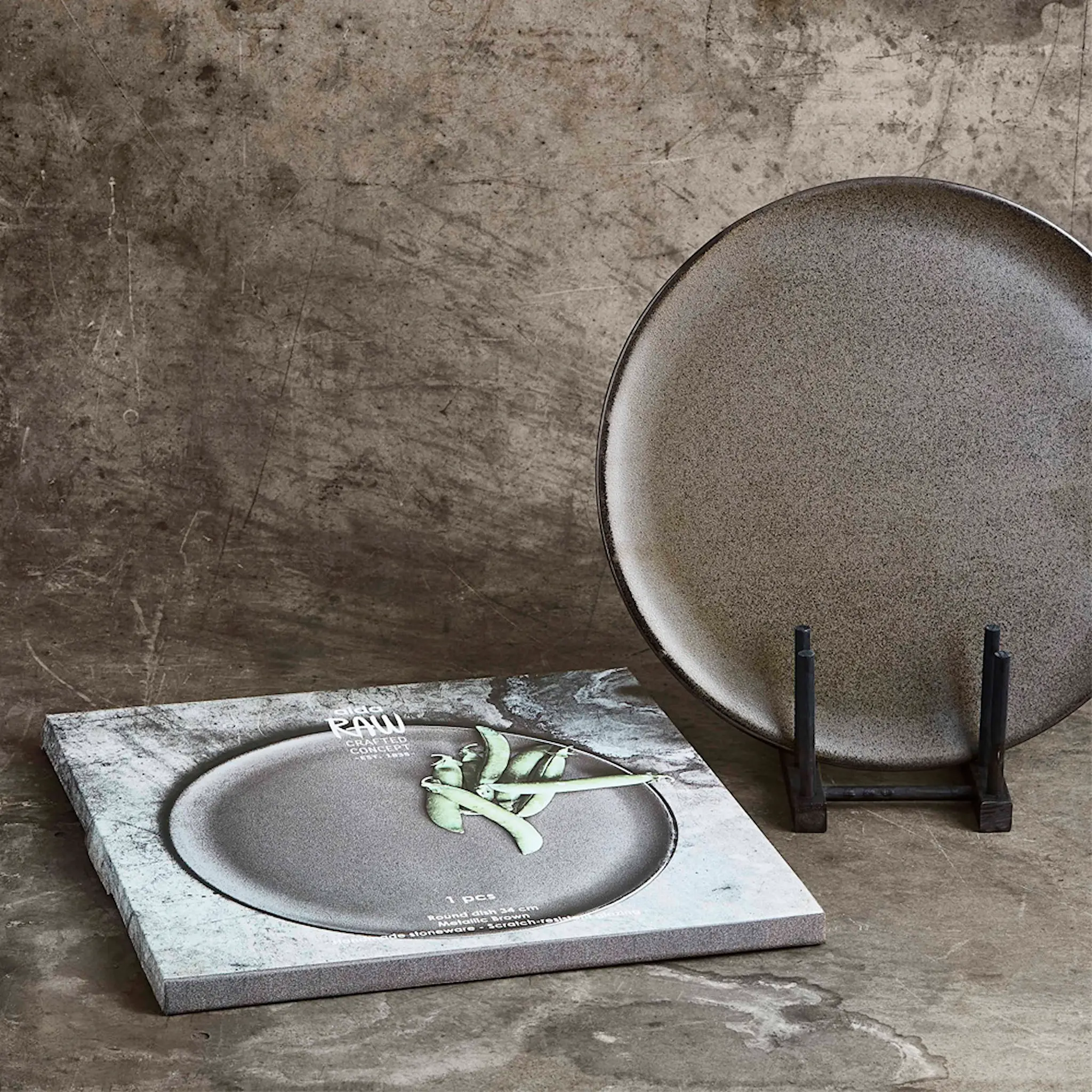 Aida Raw Tarjoiluastia 34 cm Metallic Brown