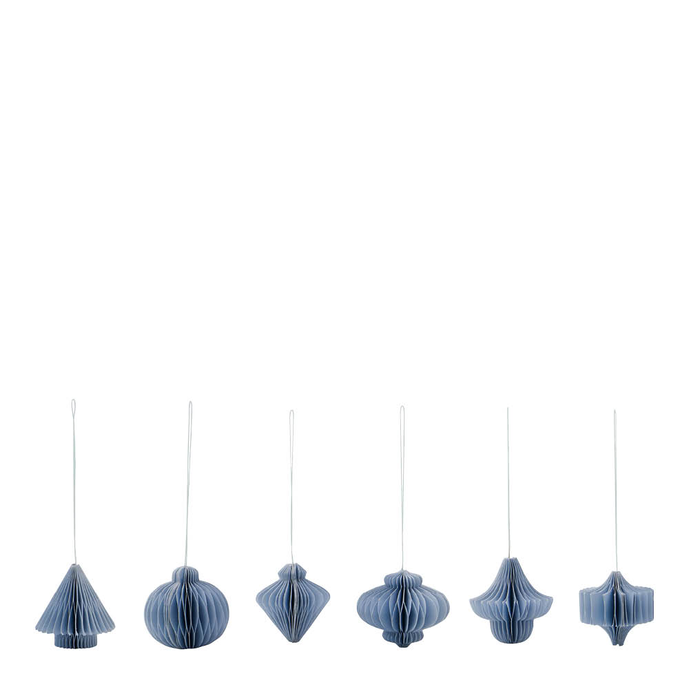 House Doctor Comb Joulukoriste 6 kpl Vaaleansininen