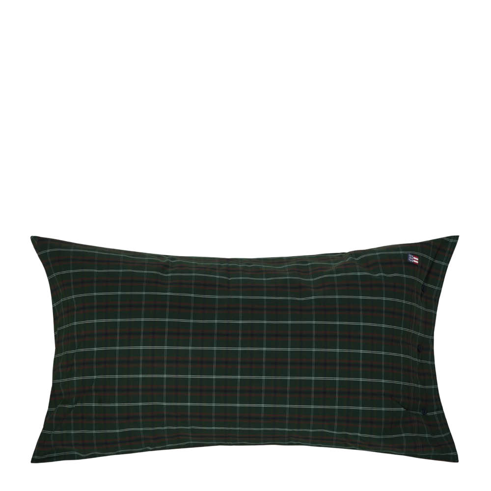 Lexington Örngott perkal 50x90 cm rutig grön/marinblå/vit/röd