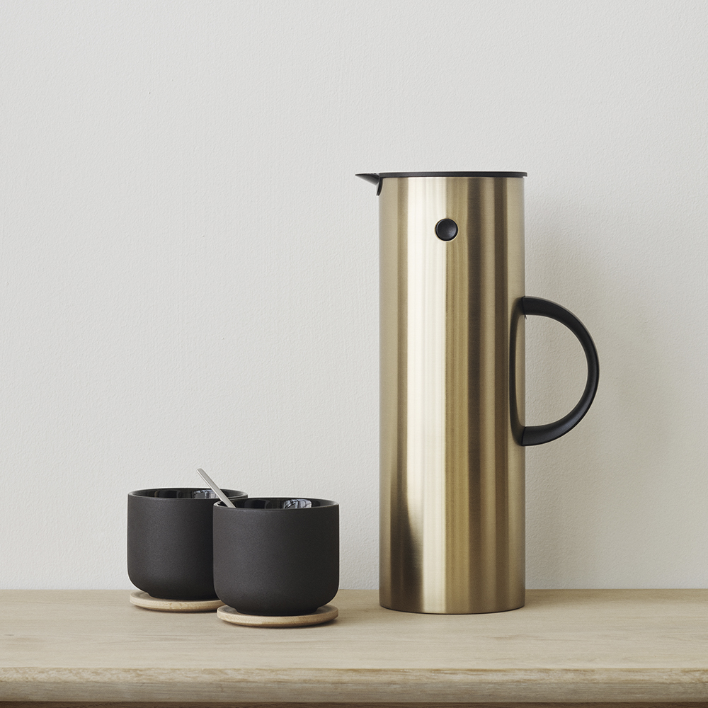 Stelton EM77 Termoskanna 1 L Matt Mässing