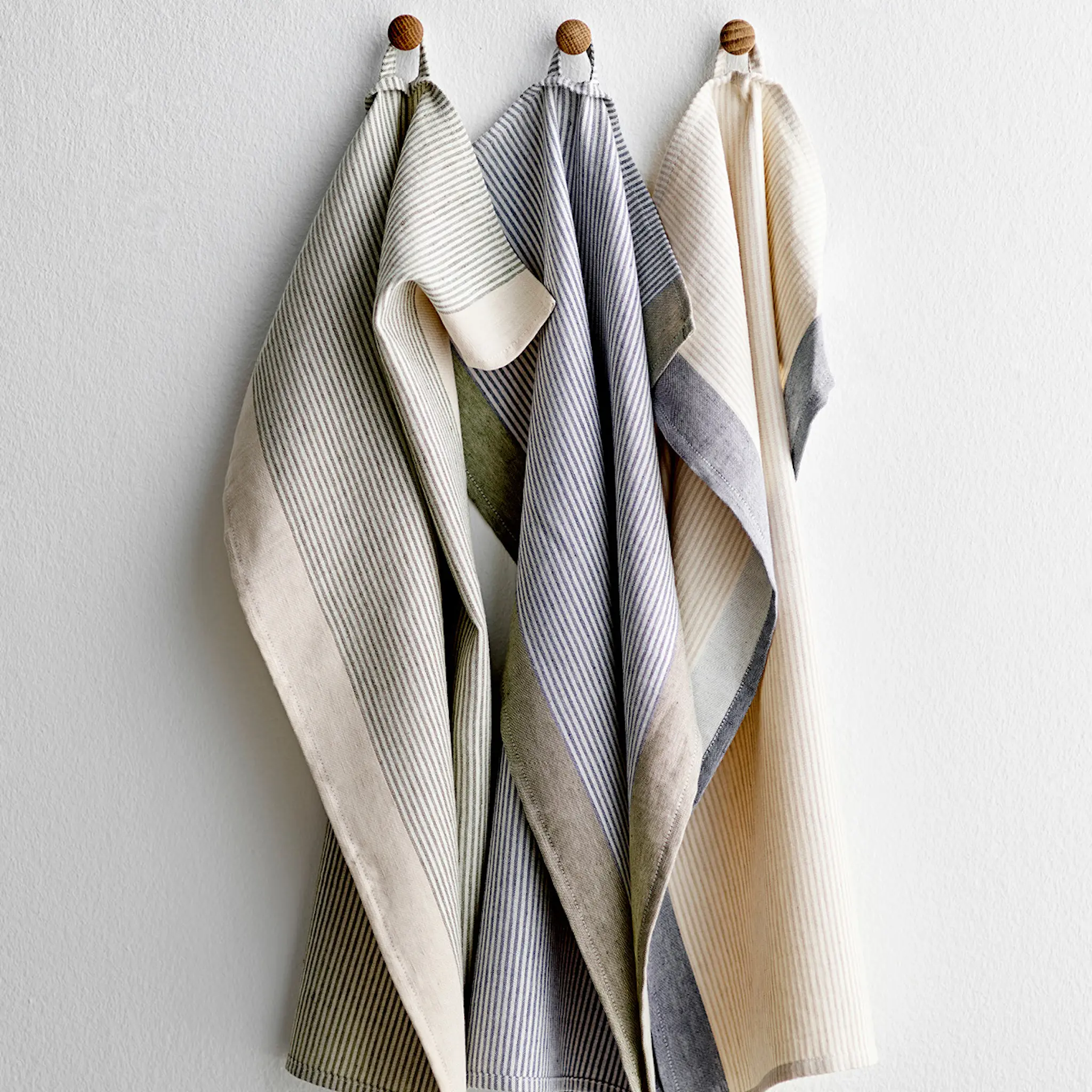 Södahl Statement Stripe kjøkkenhåndkle 50x70 cm green