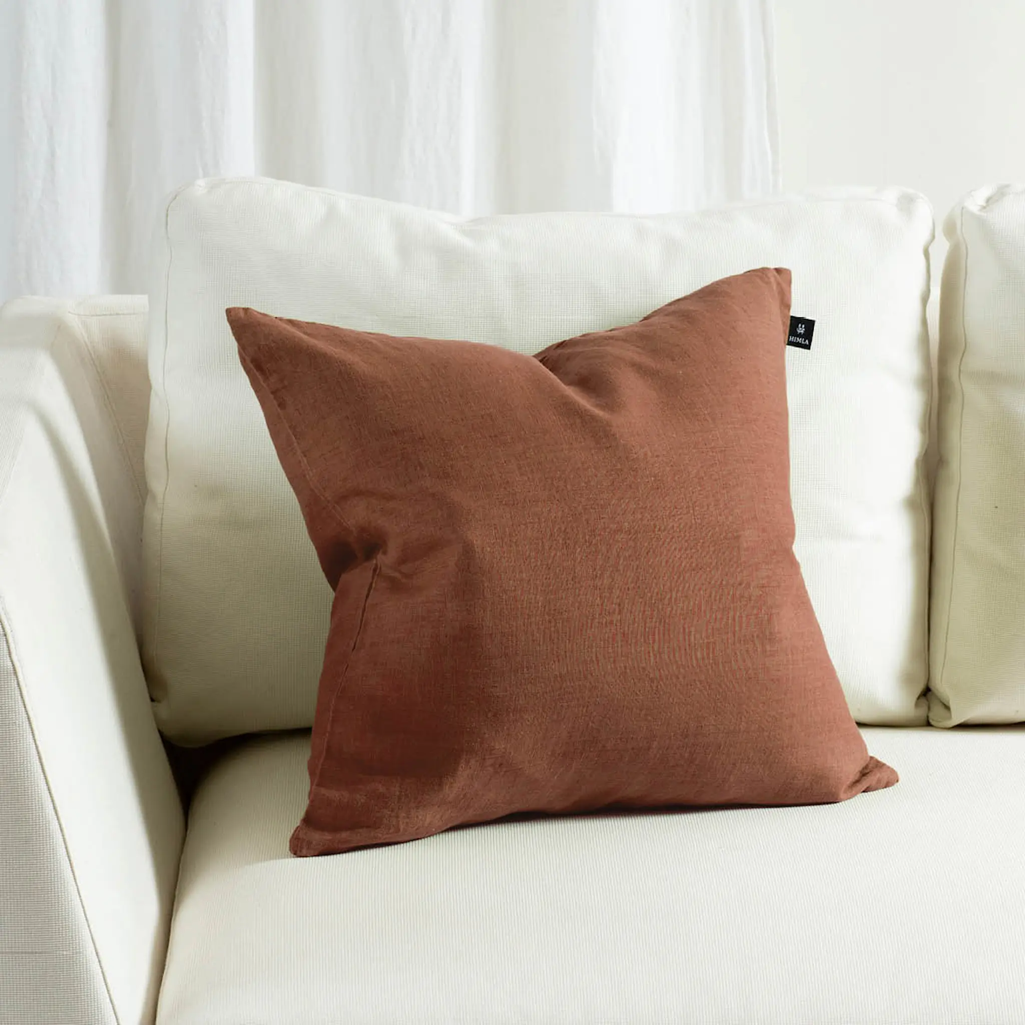 Himla Sunshine kuddfodral linne 50x50 cm grounded