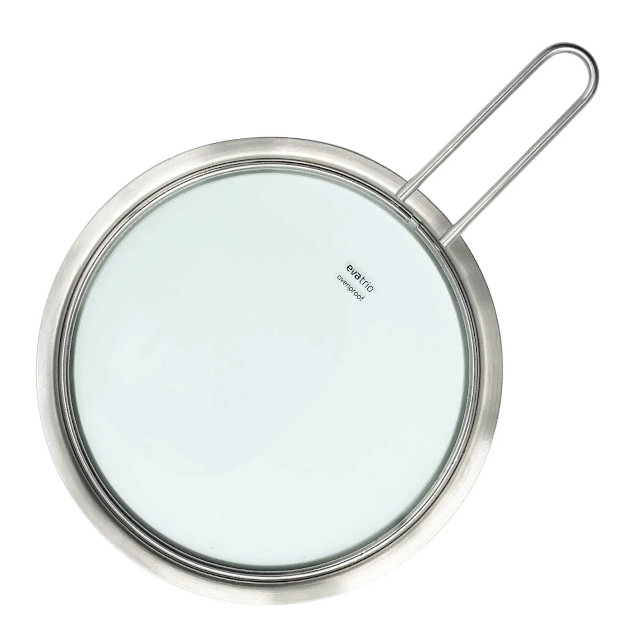 Eva Trio Platt glaslock 20 cm borstat stål