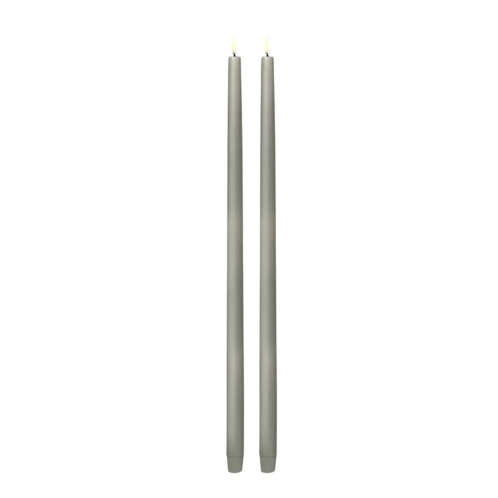 LED Antiikkikynttilä 2,3x55 cm 2 kpl Sandstone