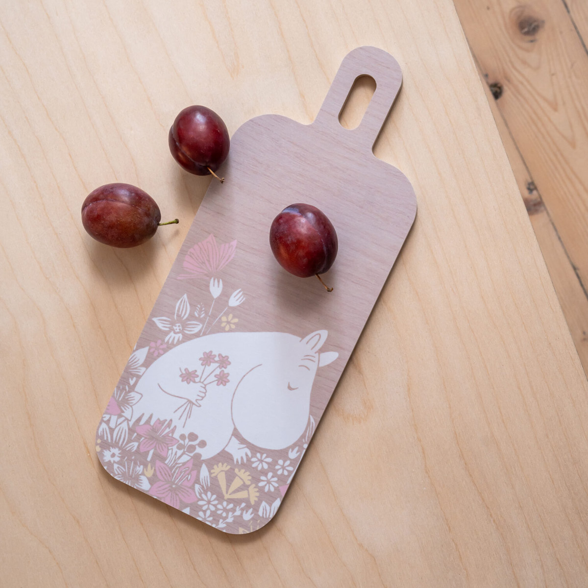 Muurla Mummi skjærefjøl/servertingsbrett 13x33 cm blomstereng