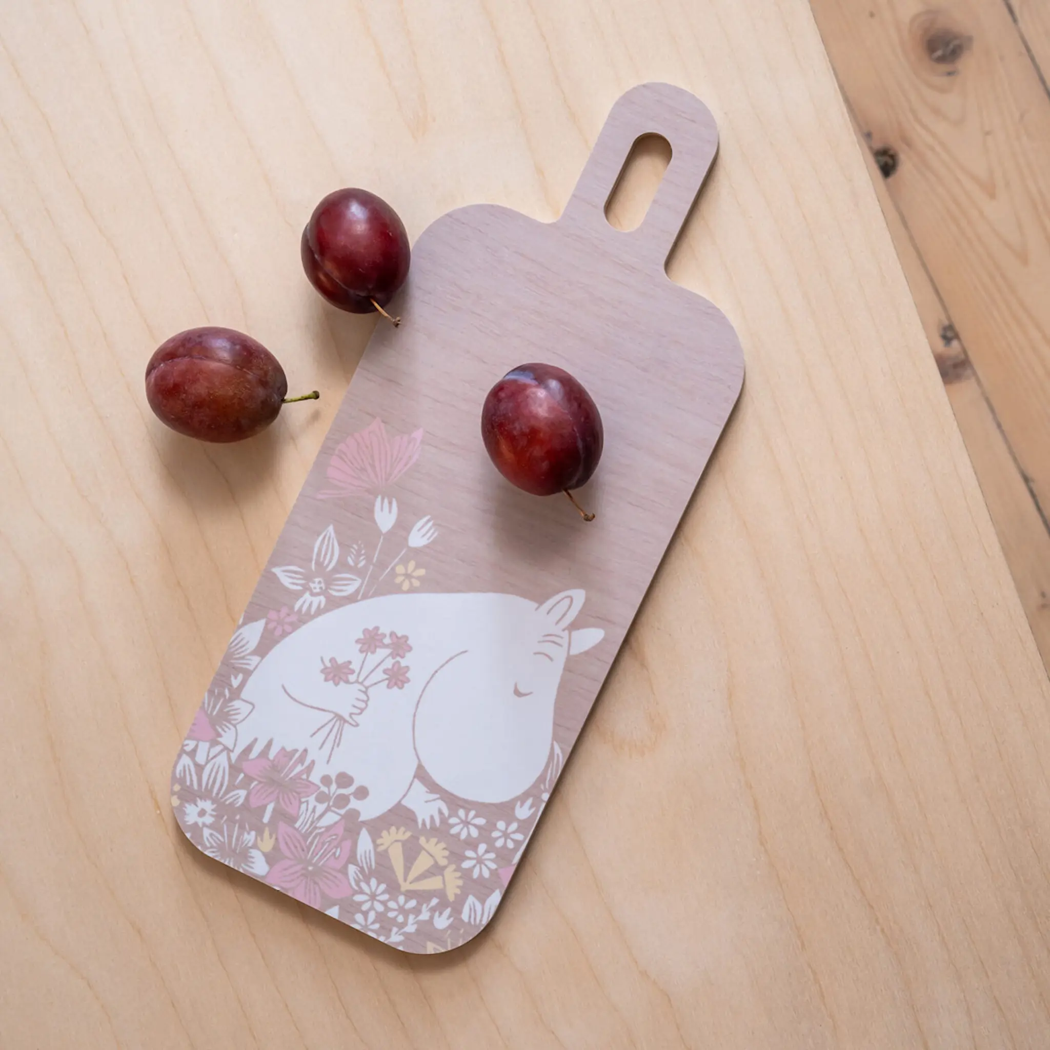 Muurla Mumin skärbräda/serveringbricka 13x33 cm blomsteräng