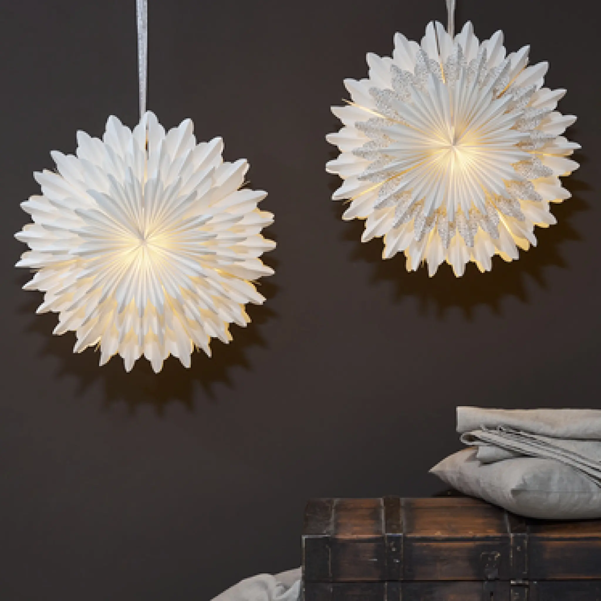 Star Trading Snow Paperitähti 50 cm Valkoinen/Kulta