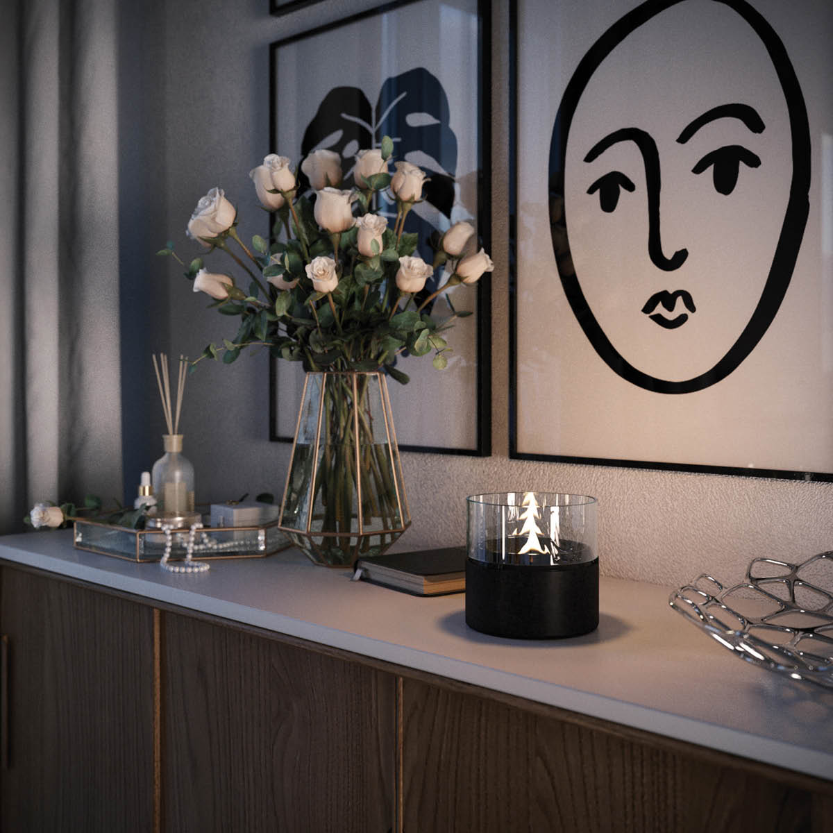 Tenderflame Café lykt 14 cm svart