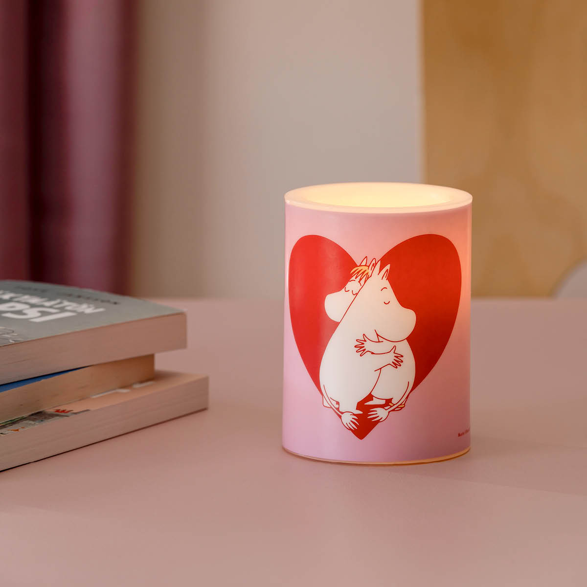 Muurla Mumin LED blockljus 10 cm Hjärta