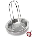 Kycklinghållare med Termometer Rostfri