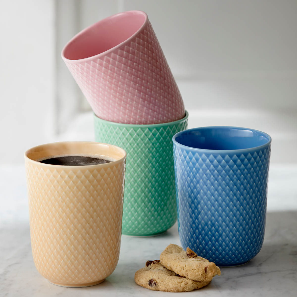 Lyngby Porcelæn Rhombe Color Muki 33 cl Vihreä