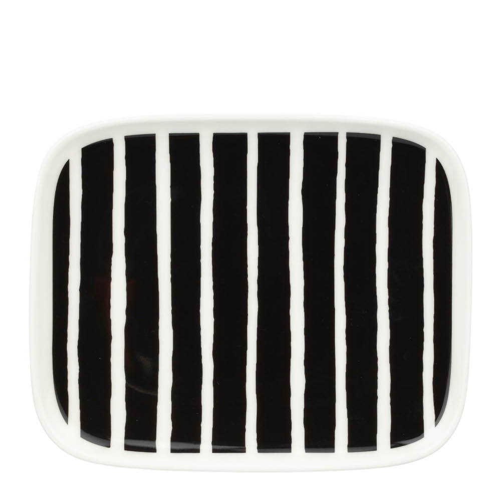 Marimekko Oiva Piccolo assiett 15x12 cm svart/vit