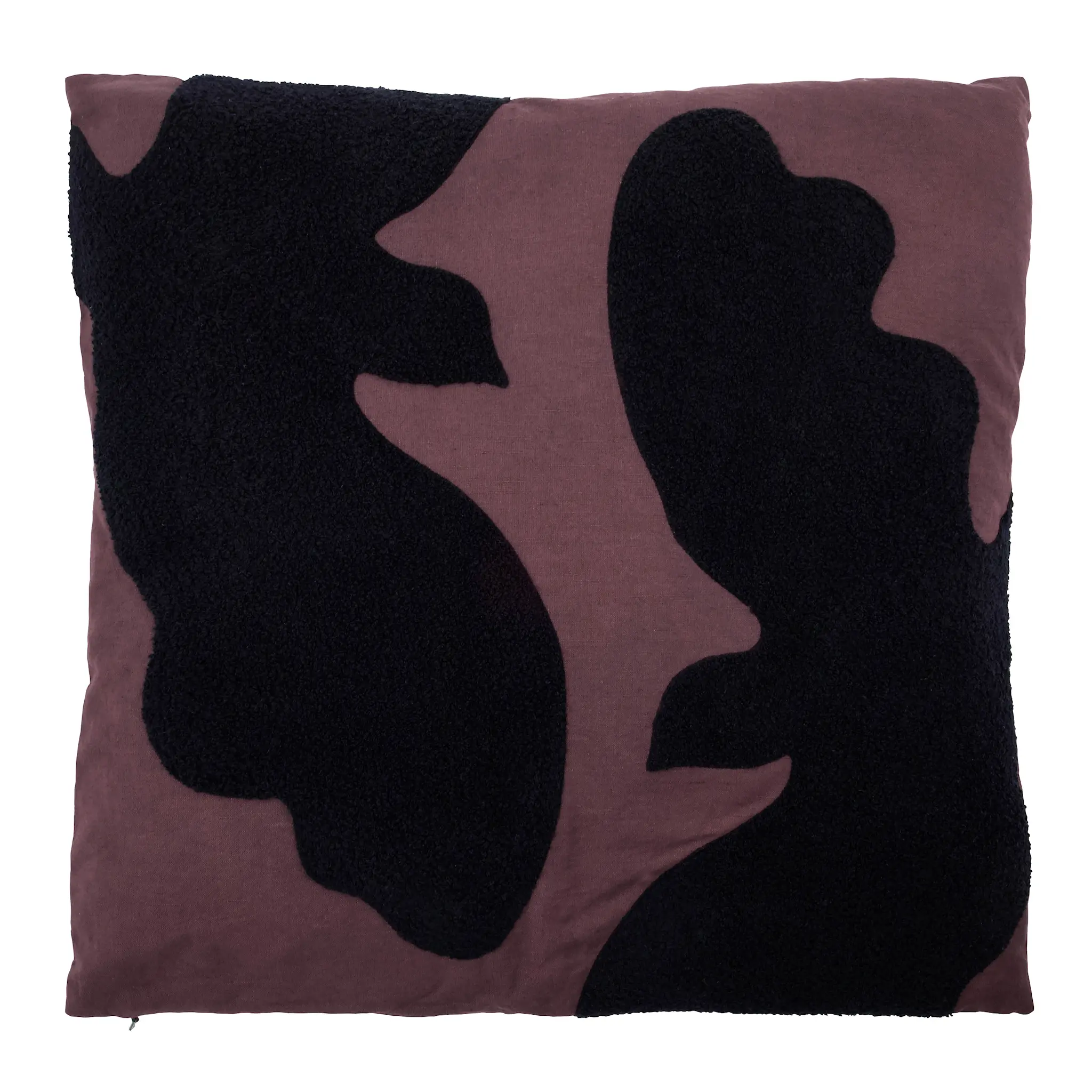 House Doctor Miki prydnadskudde 50x50 cm mörk choklad/svart
