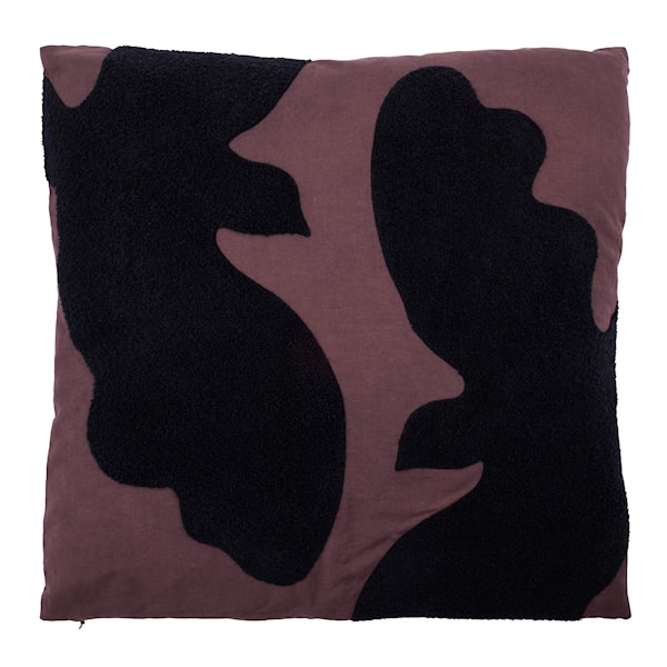 Miki prydnadskudde 50x50 cm mörk choklad/svart