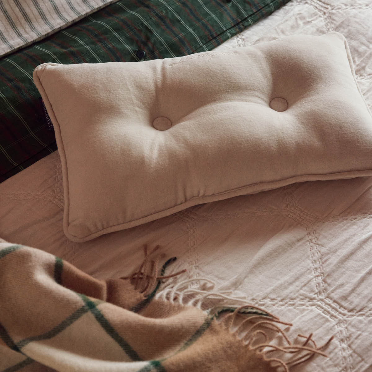 Lexington Överkast bomull 160x240 cm jacquard ljusbeige
