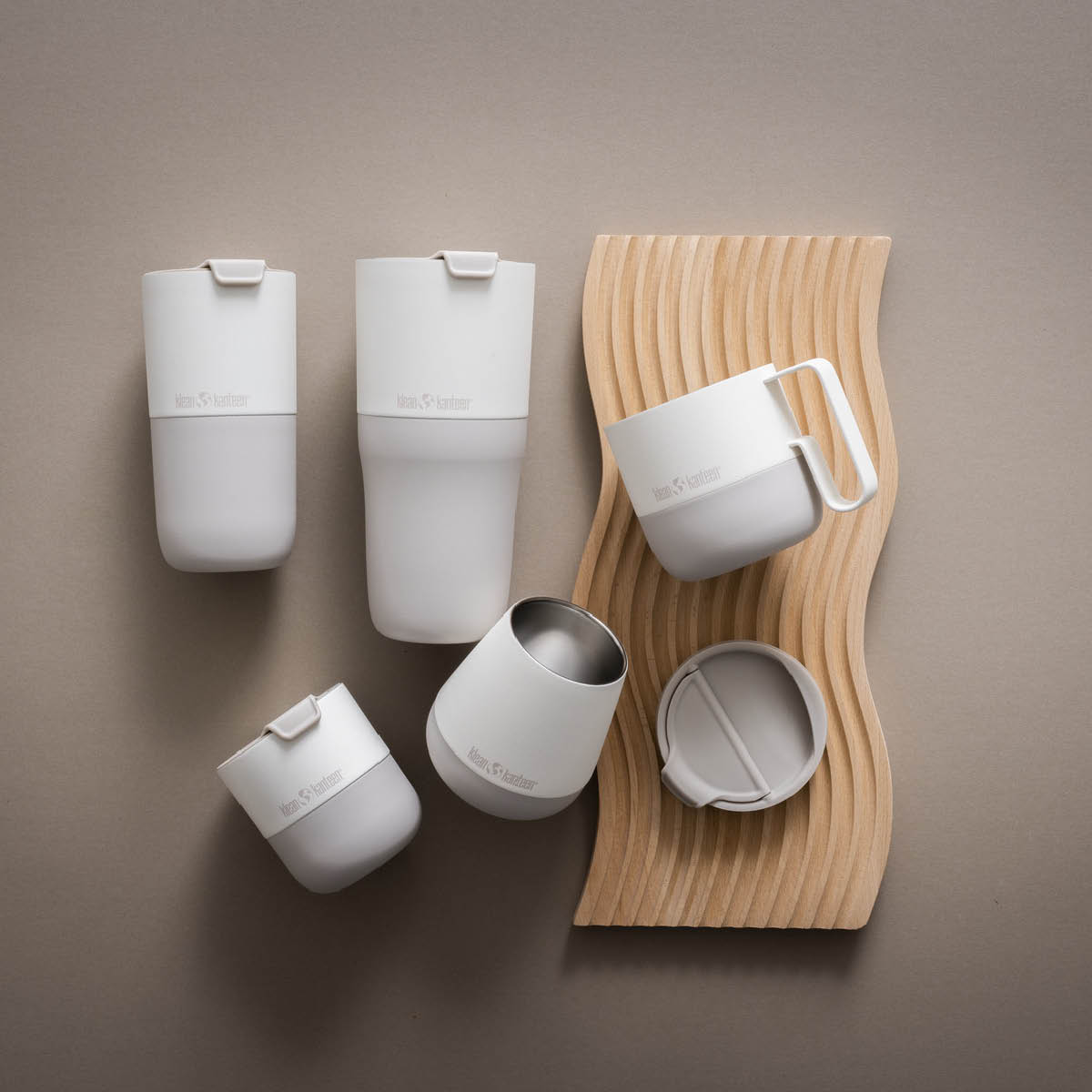 Klean Kanteen Rise Tumbler 47 cl med fliplock Tofu