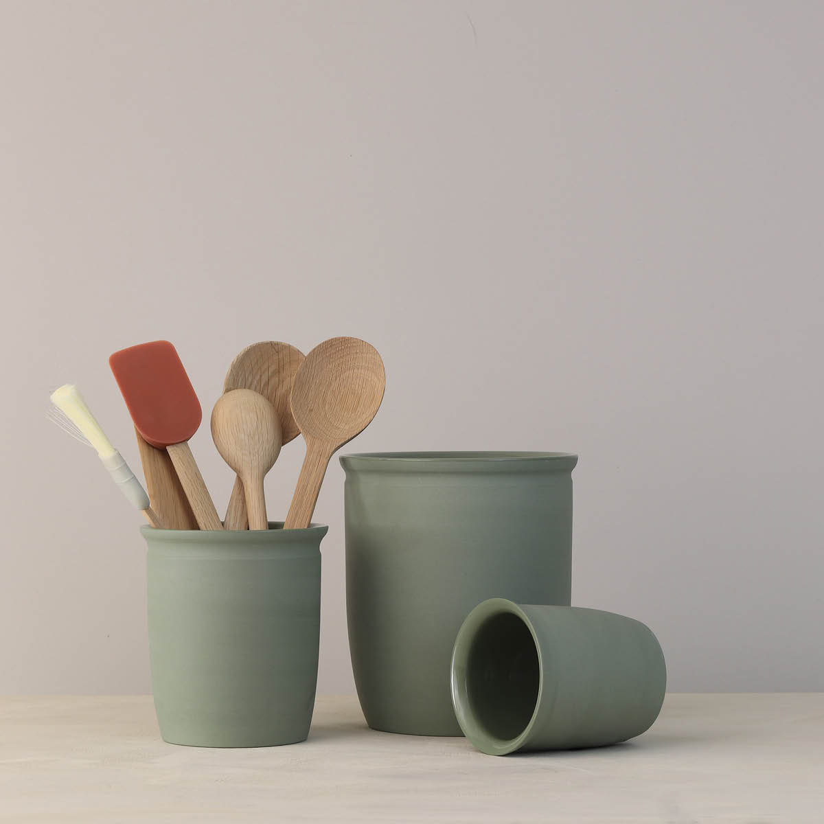 Knabstrup Keramik Knabstrup Säilytin 0,5 L Olive