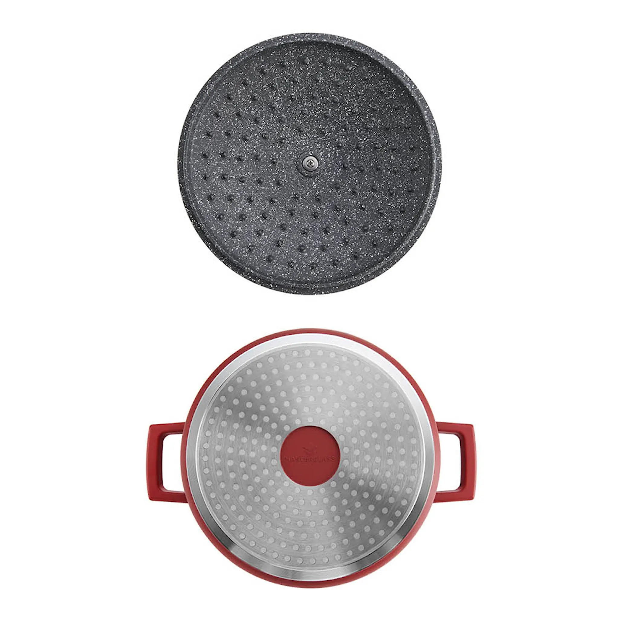 MasterClass Cast Aluminium gryta 4 L röd