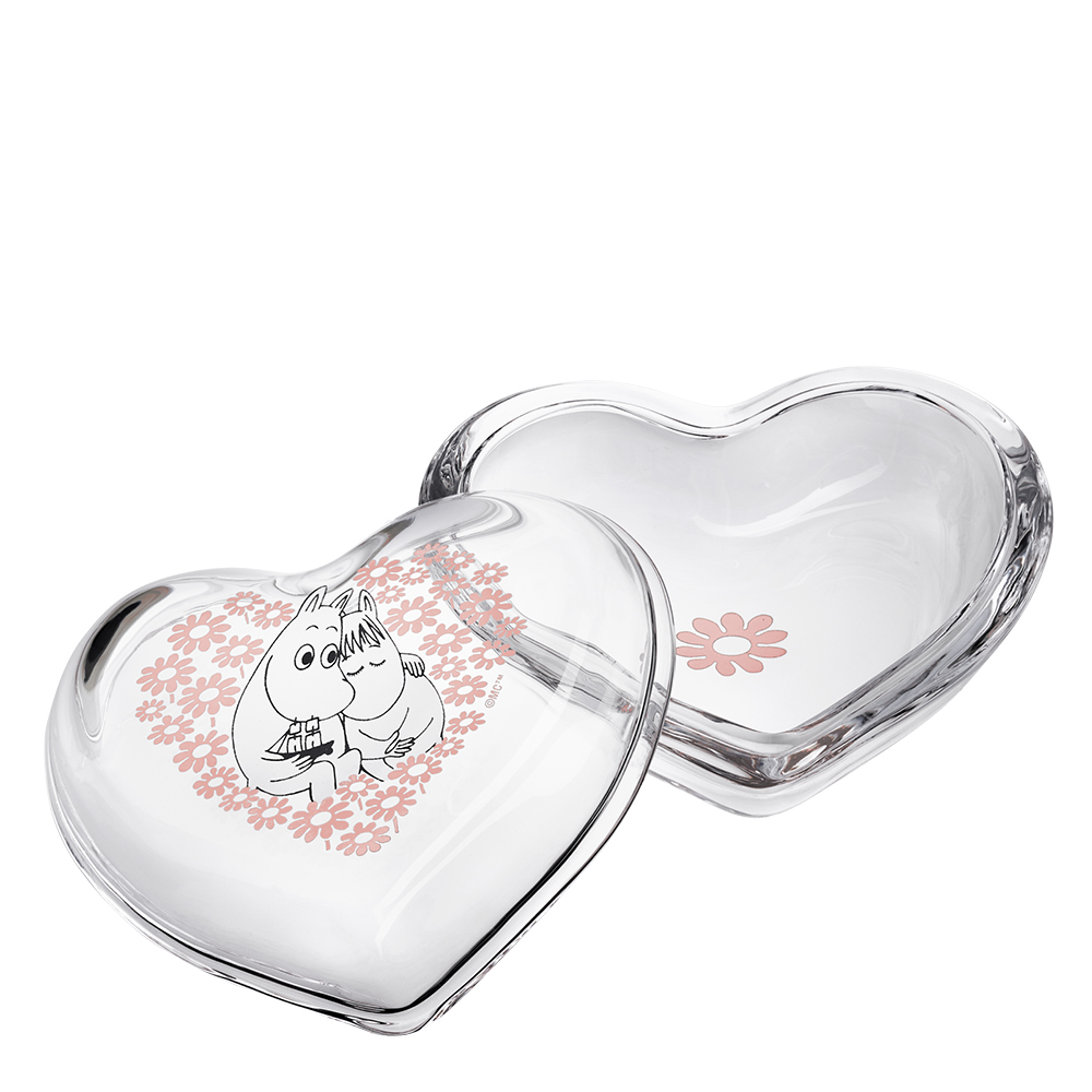 Muurla Mummi glasskrukke m/lokk 11,5 cm sammen rosa