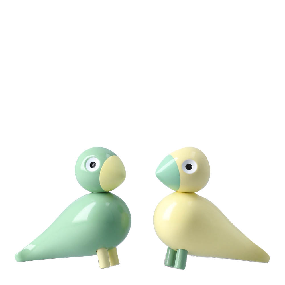 Kay Bojesen Denmark Songbird 2026 Puulintu 6 cm 2 kpl Keltainen/Vihreä