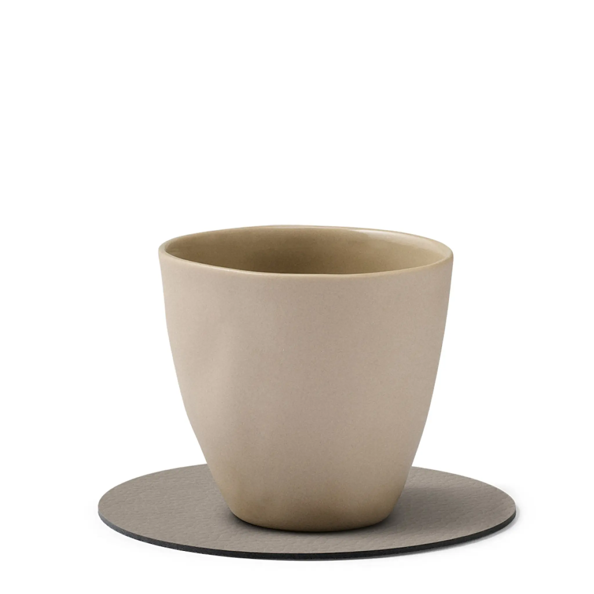 LIND DNA Leather Serene Circle Glasunderlägg 10 cm Ash